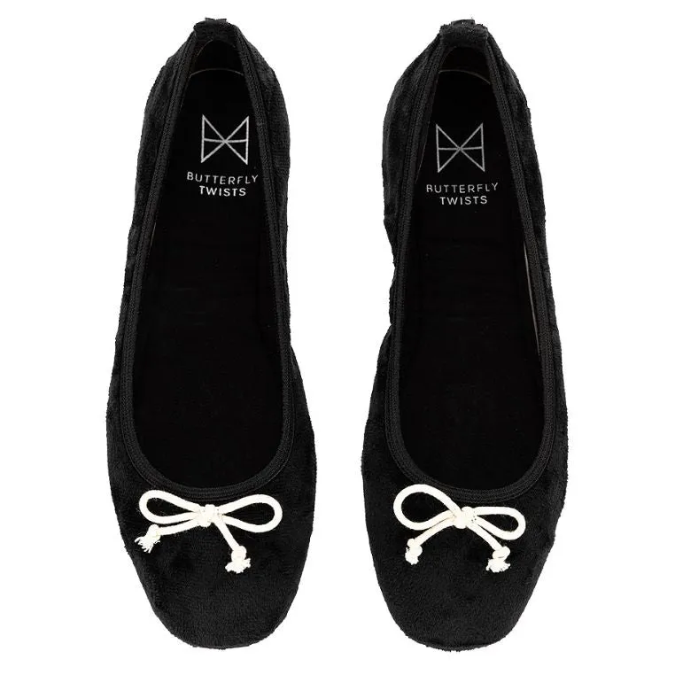 MELISSA Ballet Flat Shoes - Black Velvet