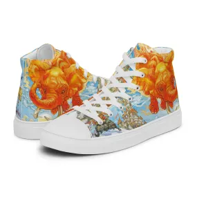 Men’s Fifth Elephant High Top Canvas Shoes - Free Shipping *US SIZES SHOWN! USE CHART!