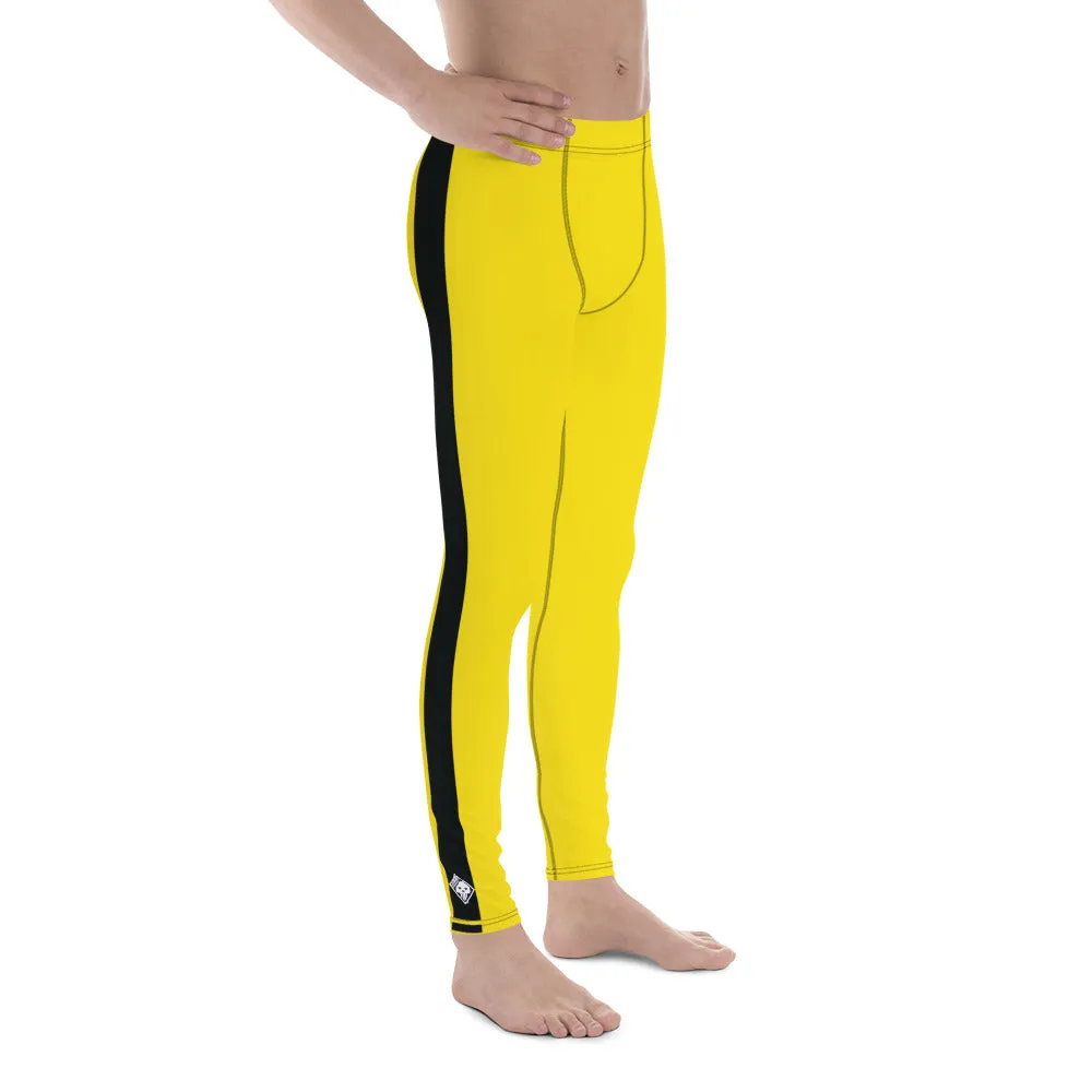 Mens Kill Bill and Game of Death Inspired Athletic Leggings: Perfect for Running, Gym, BJJ, and MMA