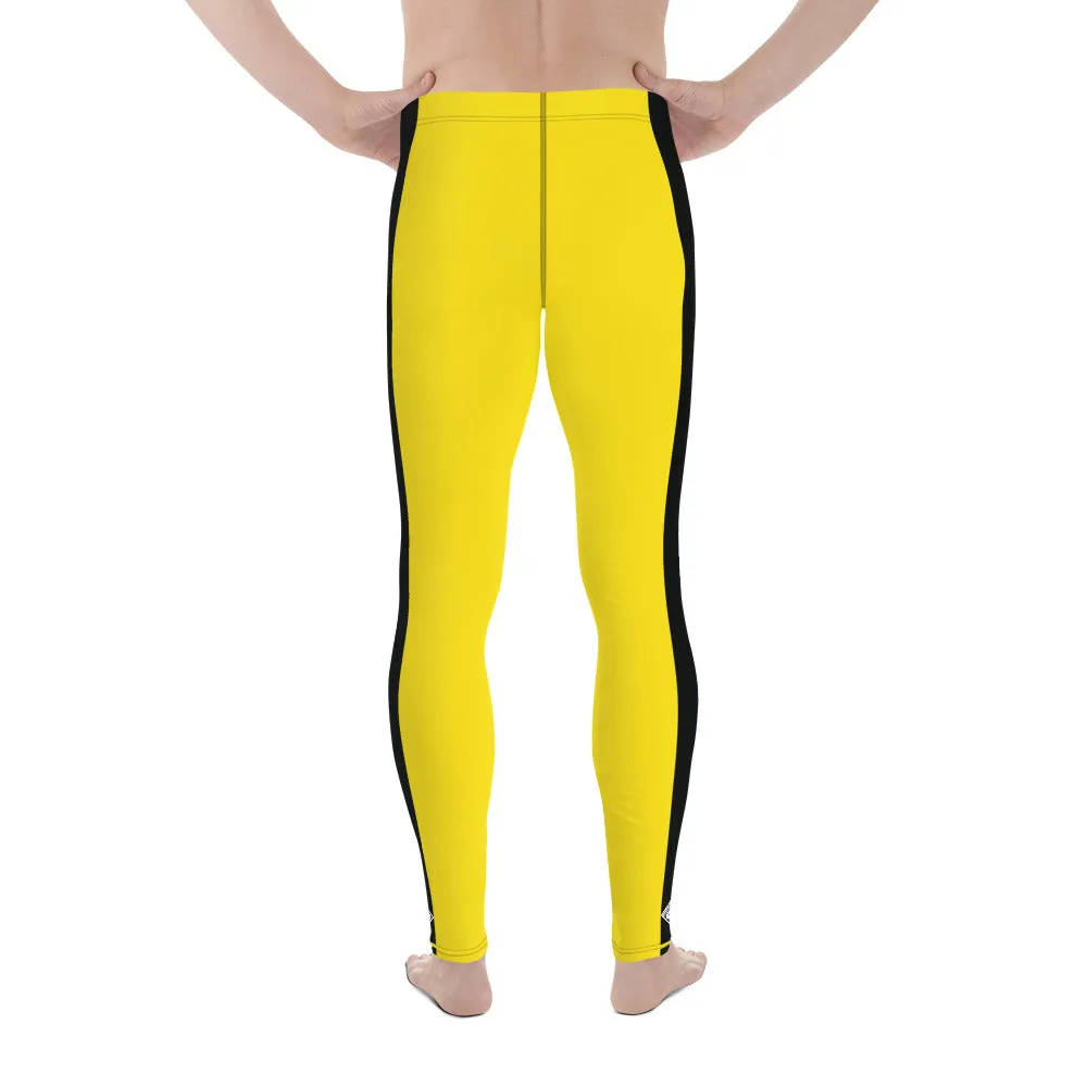 Mens Kill Bill and Game of Death Inspired Athletic Leggings: Perfect for Running, Gym, BJJ, and MMA