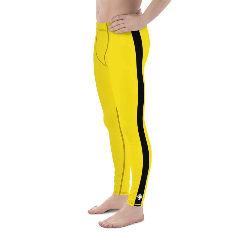 Mens Kill Bill and Game of Death Inspired Athletic Leggings: Perfect for Running, Gym, BJJ, and MMA