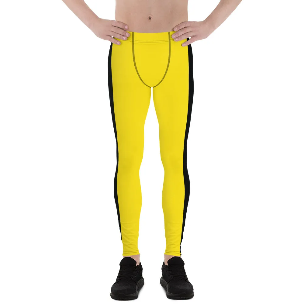 Mens Kill Bill and Game of Death Inspired Athletic Leggings: Perfect for Running, Gym, BJJ, and MMA