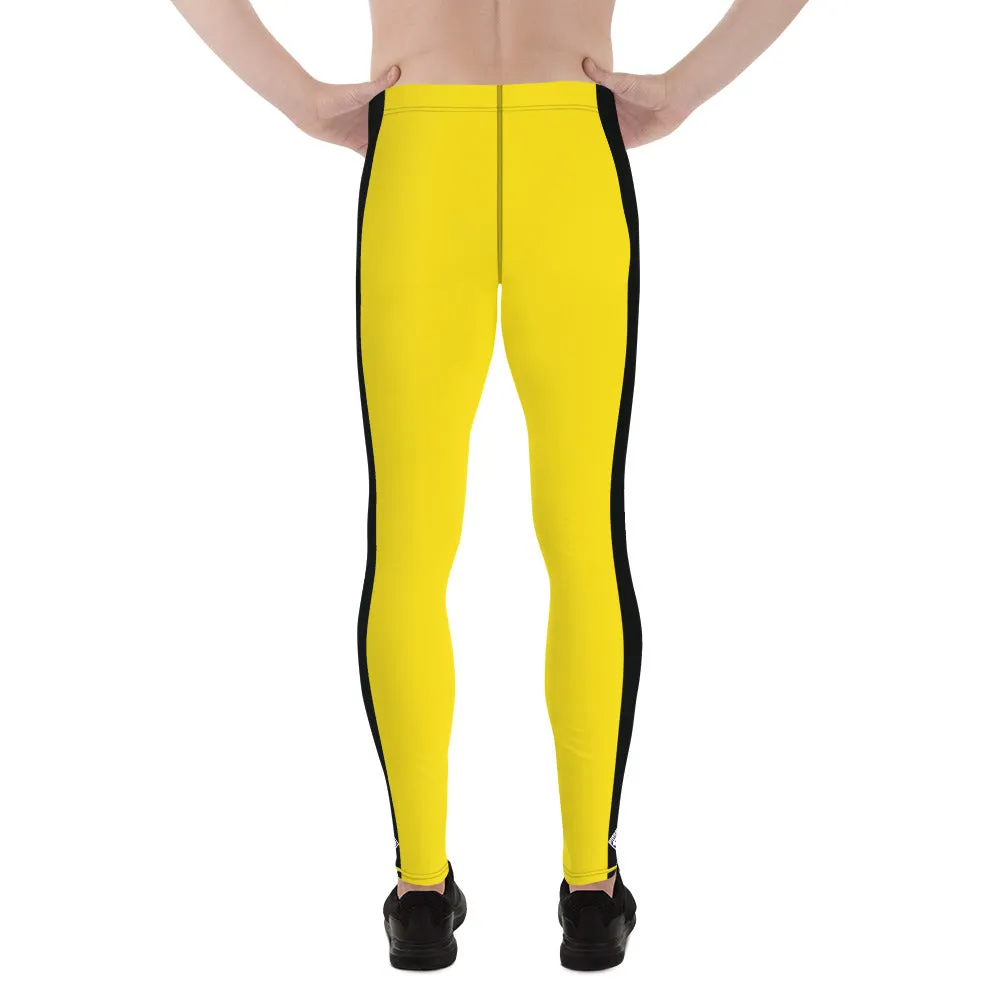 Mens Kill Bill and Game of Death Inspired Athletic Leggings: Perfect for Running, Gym, BJJ, and MMA