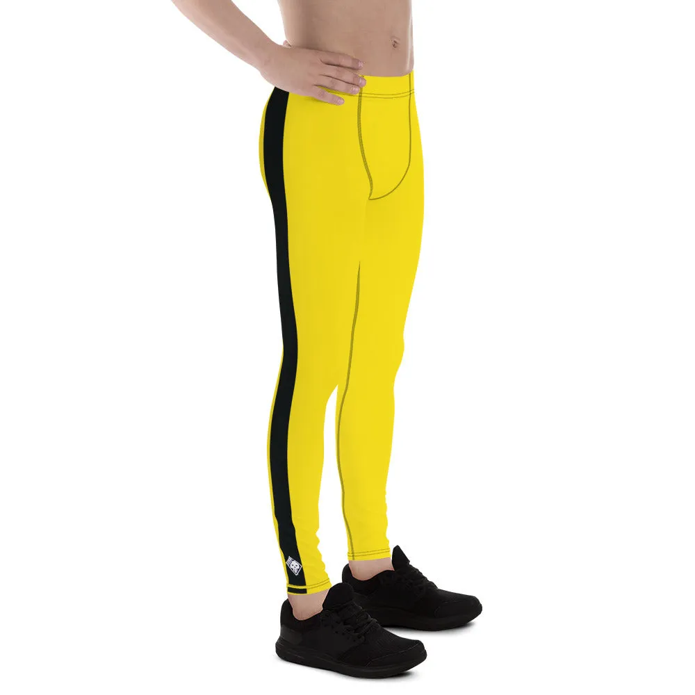 Mens Kill Bill and Game of Death Inspired Athletic Leggings: Perfect for Running, Gym, BJJ, and MMA