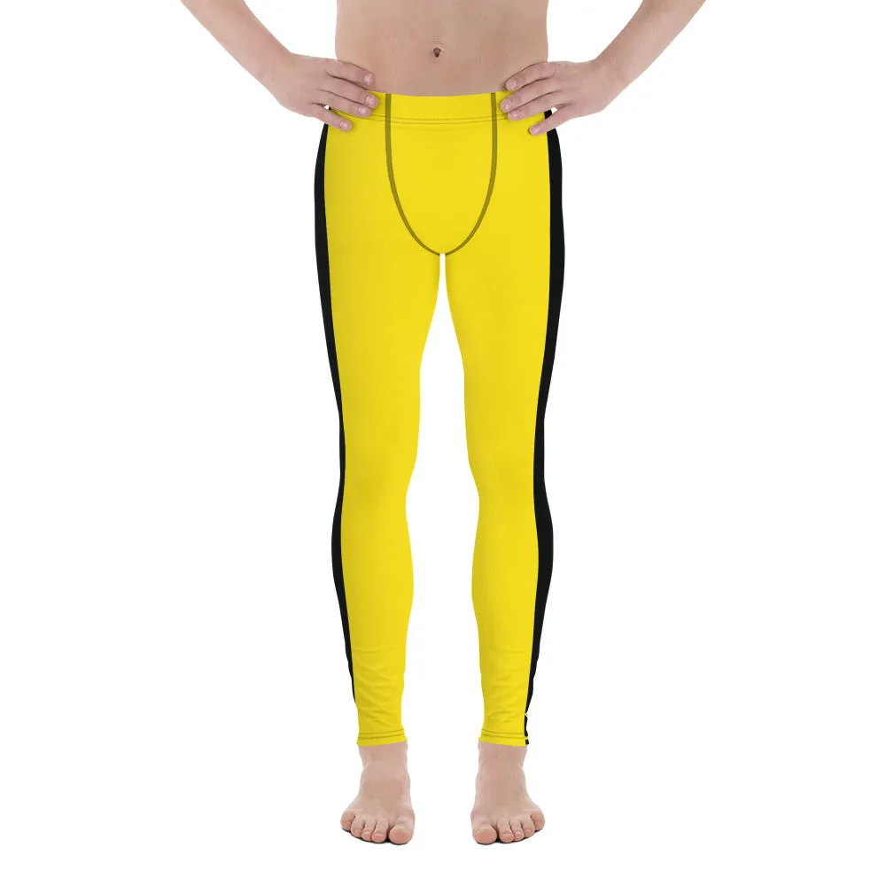 Mens Kill Bill and Game of Death Inspired Athletic Leggings: Perfect for Running, Gym, BJJ, and MMA