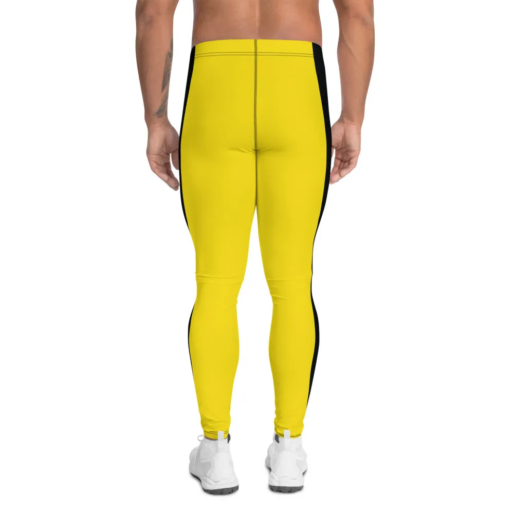 Mens Kill Bill and Game of Death Inspired Athletic Leggings: Perfect for Running, Gym, BJJ, and MMA