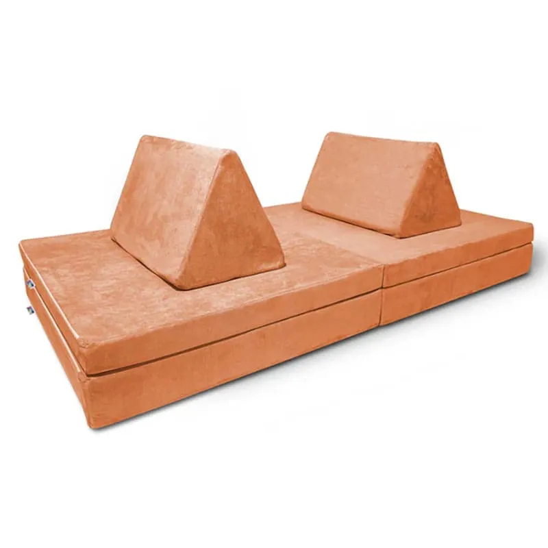 Mod Blox 6 Piece Modular Microsuede Foam Play Couch