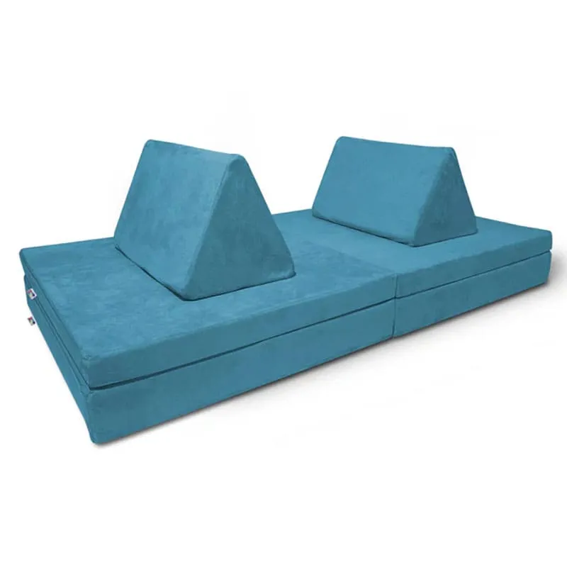 Mod Blox 6 Piece Modular Microsuede Foam Play Couch