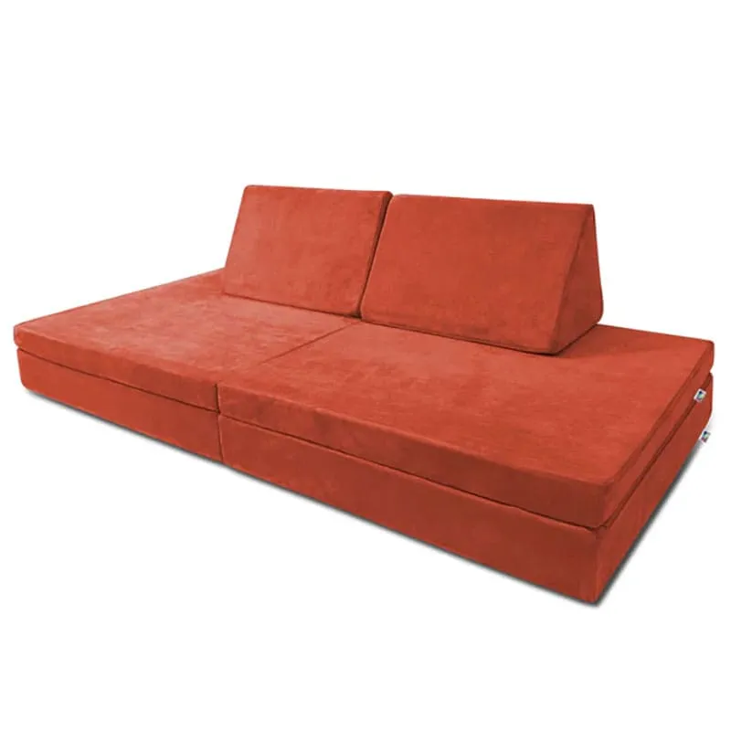 Mod Blox 6 Piece Modular Microsuede Foam Play Couch