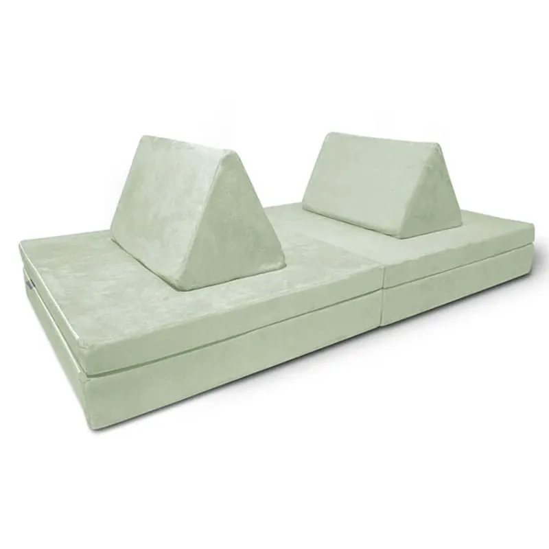 Mod Blox 6 Piece Modular Microsuede Foam Play Couch