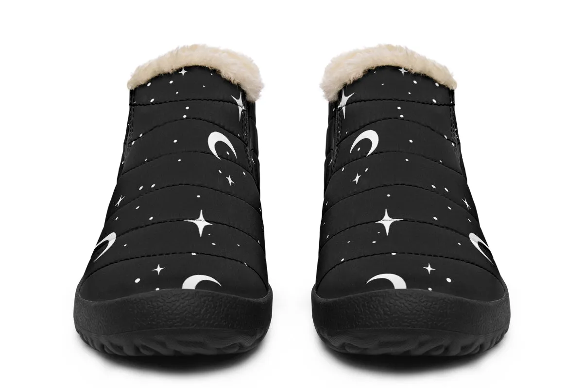 MoonDust Winter Sneakers - Warm & Easy Slip-On Shoes Lined with Vegan Wool with Anti-Slip Soles