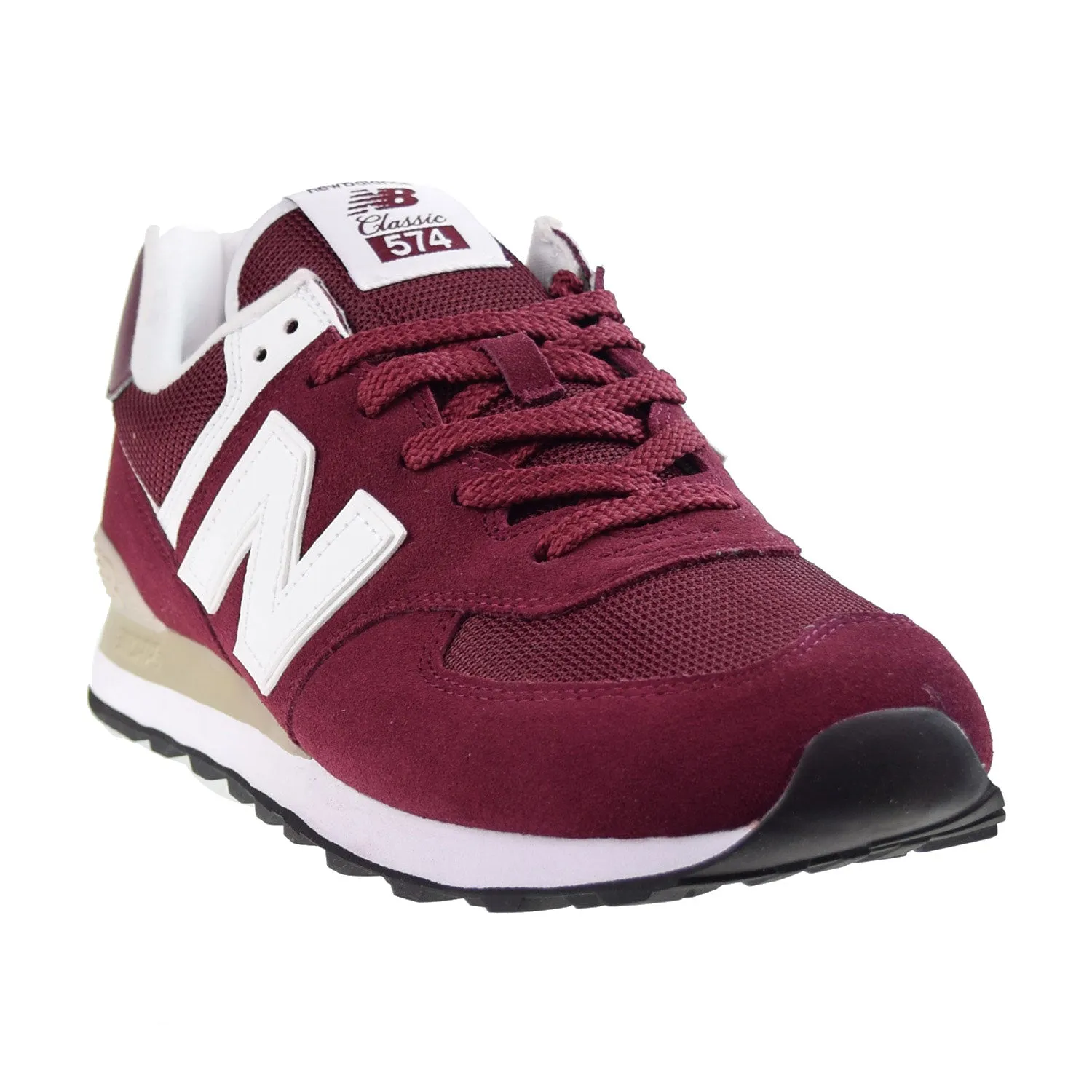 New Balance 574 Men's Shoes Garnet-White