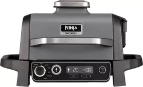 Ninja Woodfire OG701UK Outdoor Electric BBQ Grill & Smoker, Grey/Black