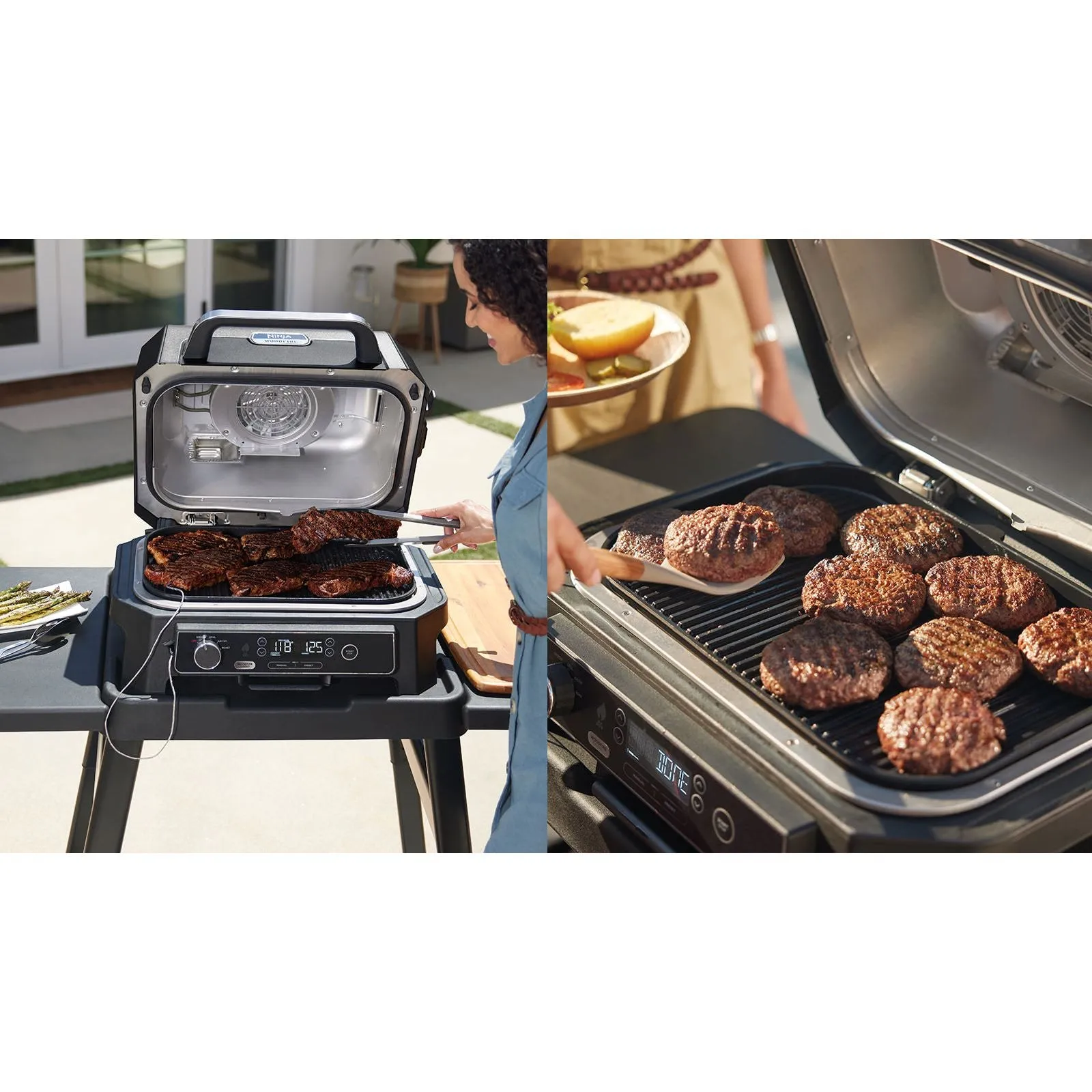 Ninja Woodfire Pro XL Outdoor Electric BBQ Grill & Smoker - Black & Grey | OG850UK