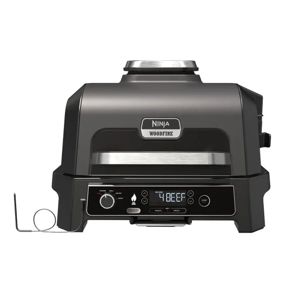 Ninja Woodfire Pro XL Outdoor Electric BBQ Grill & Smoker - Black & Grey | OG850UK