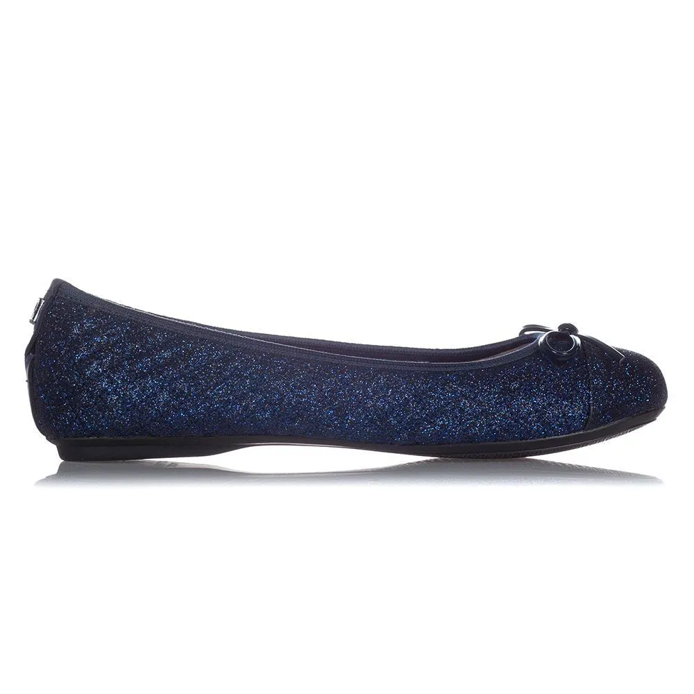 OLIVIA Ballet Flat Shoes - Glitter Navy