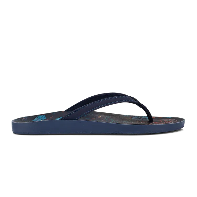 Olukai "Puawe" Midnight Navy/Barrier Reef Women's Beach Sandals