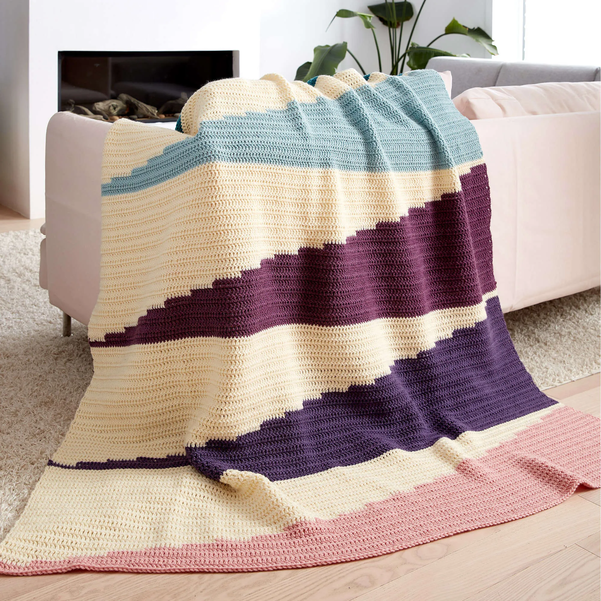 Patons Wedge It Crochet Blanket