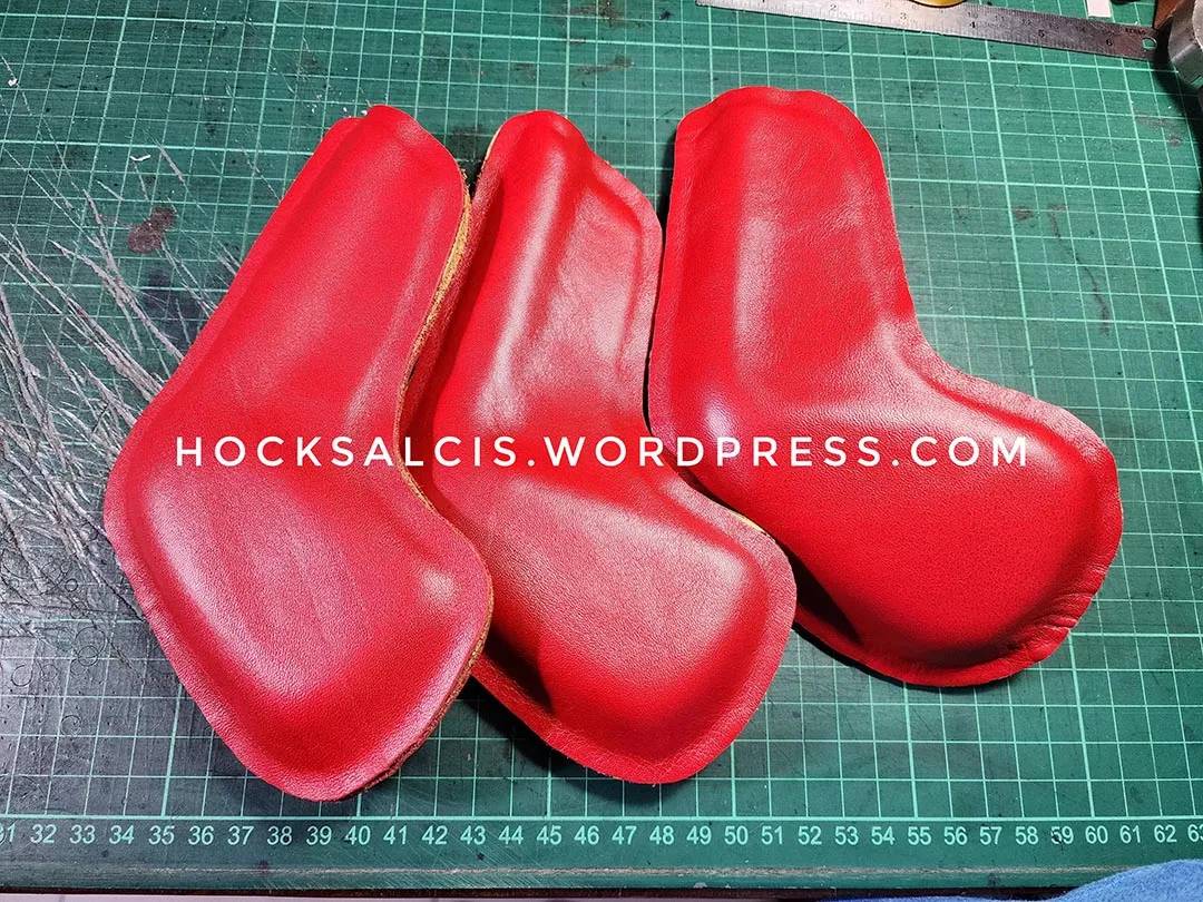 Personalized custom leather golf club head covers red