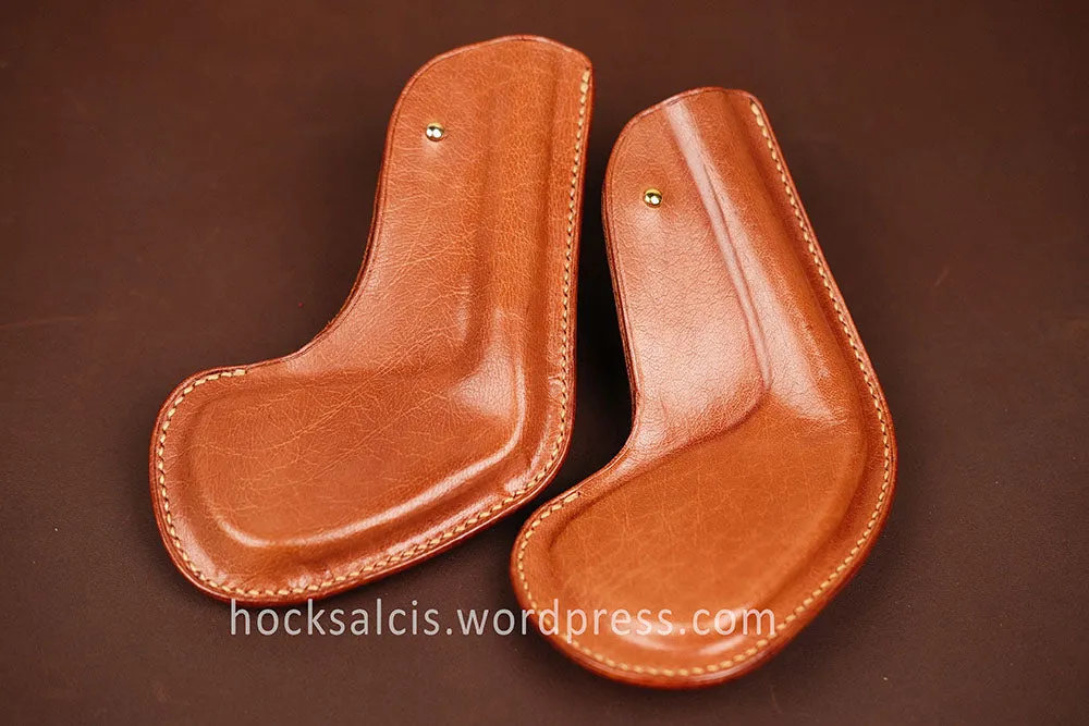 Personalized custom leather golf club head covers tan