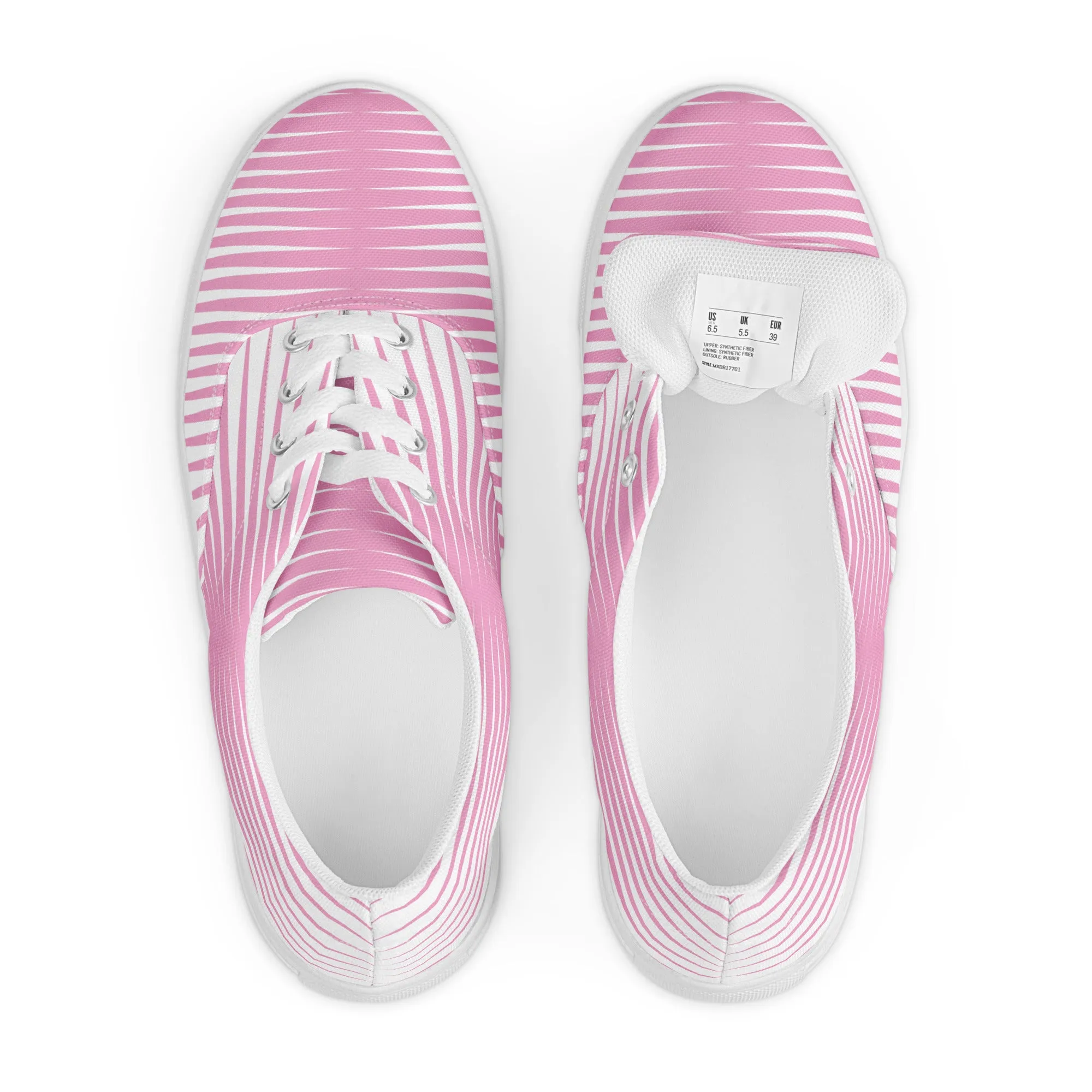 Pink Wedges Women’s lace-up canvas shoes