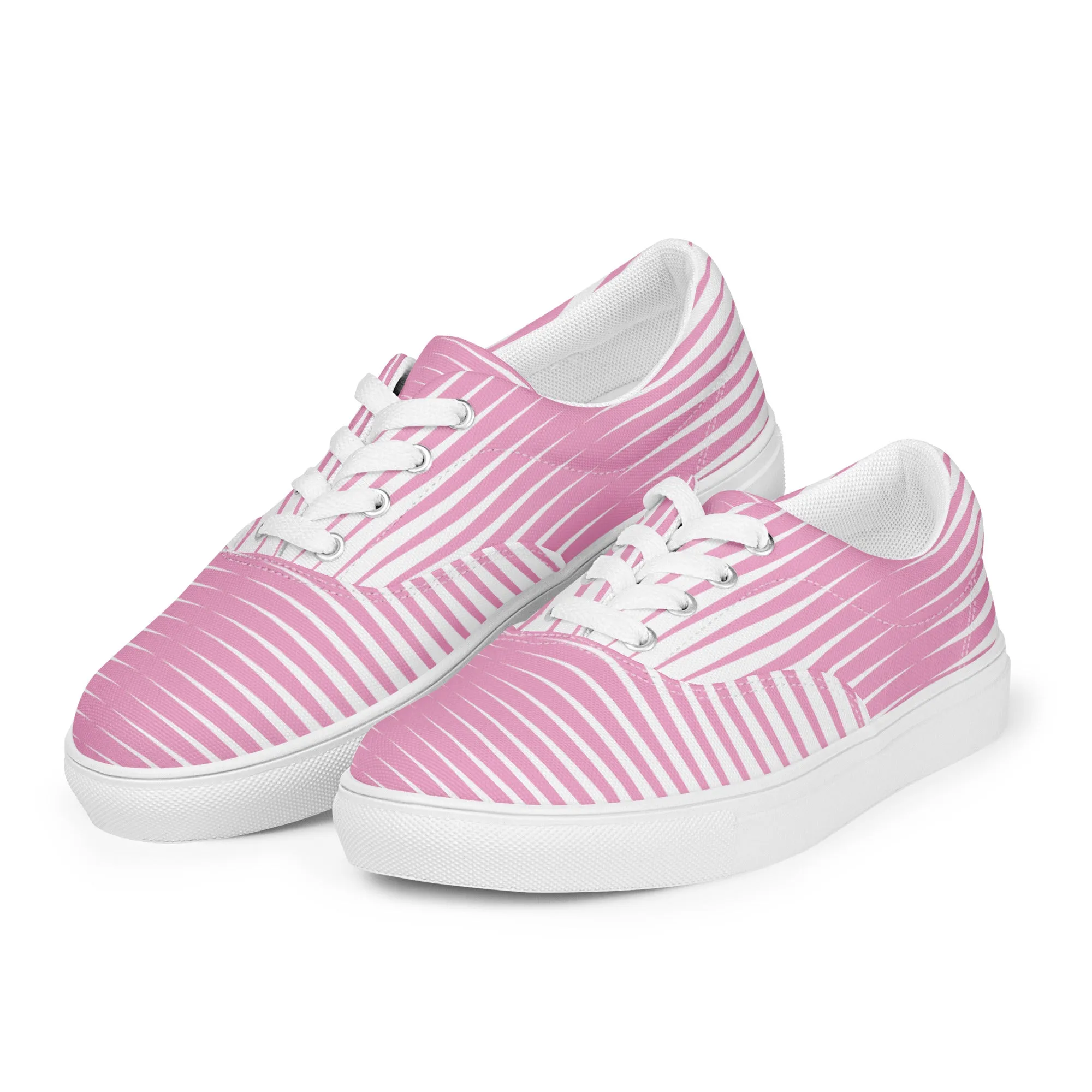 Pink Wedges Women’s lace-up canvas shoes