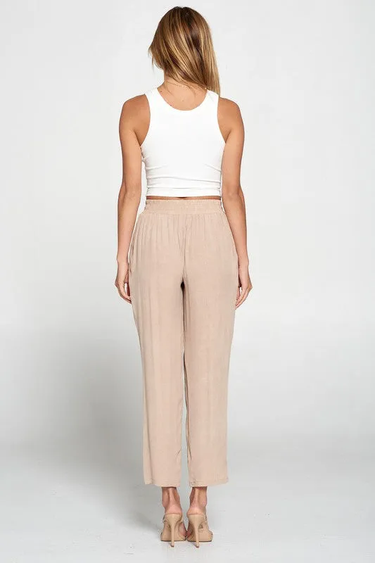 PLEATED TROUSERS MAUVE