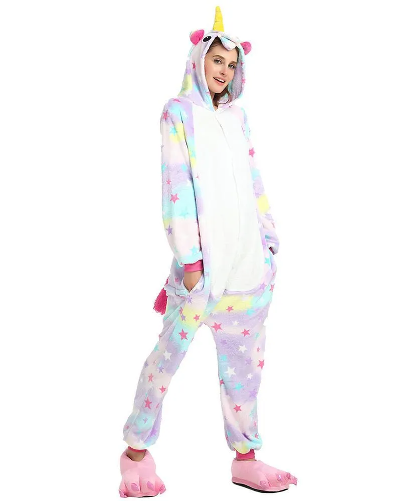 Rainbow Star Unicorn Adult Onesie