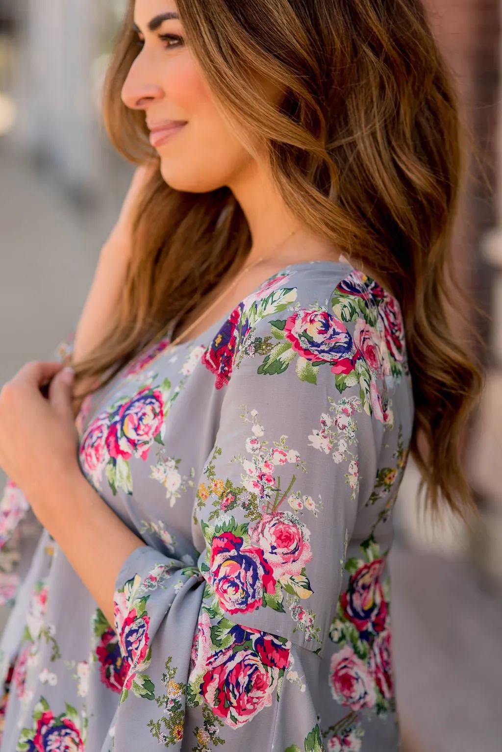 Roses Ruffled Dress