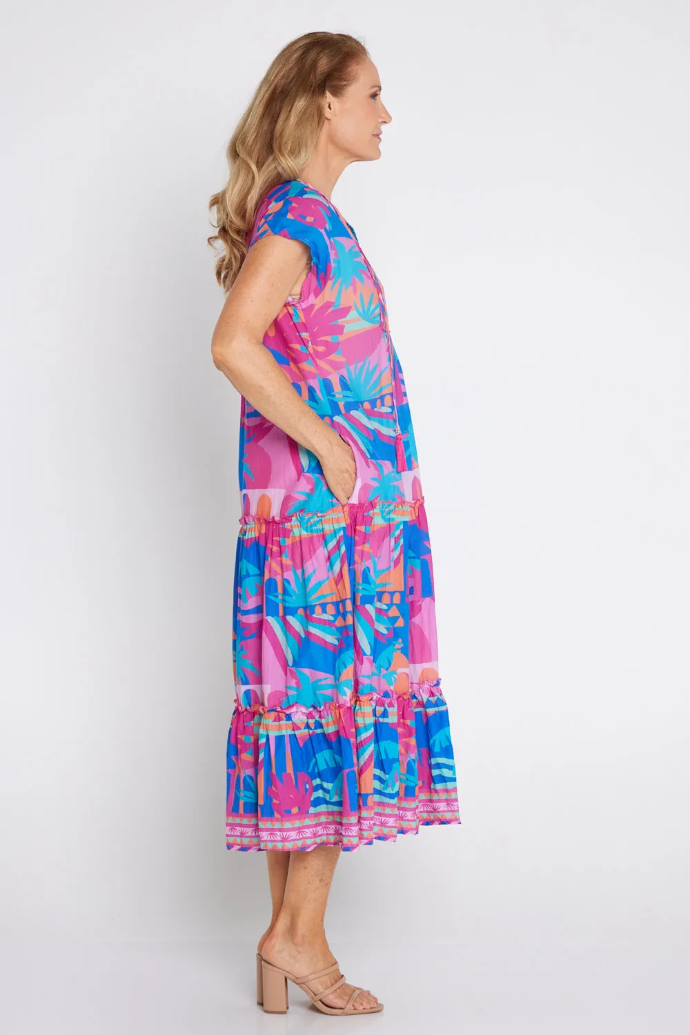 Rowanna Maxi Dress - Bright Royal Fuchsia