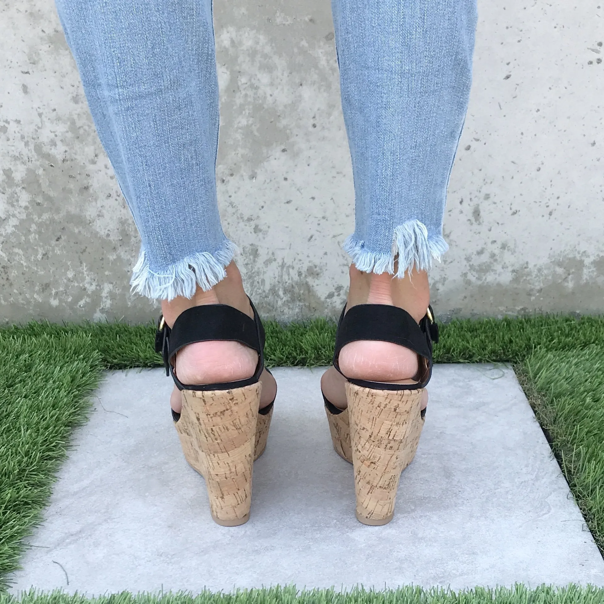 Sands Of Time Platform Wedges in Black