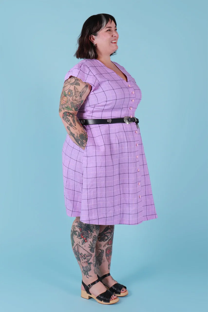 Saski Sister Dress Lilac Plaid