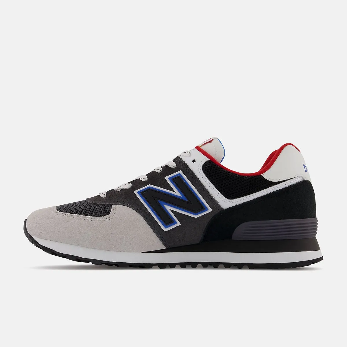 Scarpe Uomo NEW BALANCE Sneakers 574 in Mesh e Suede colore Black e Grey