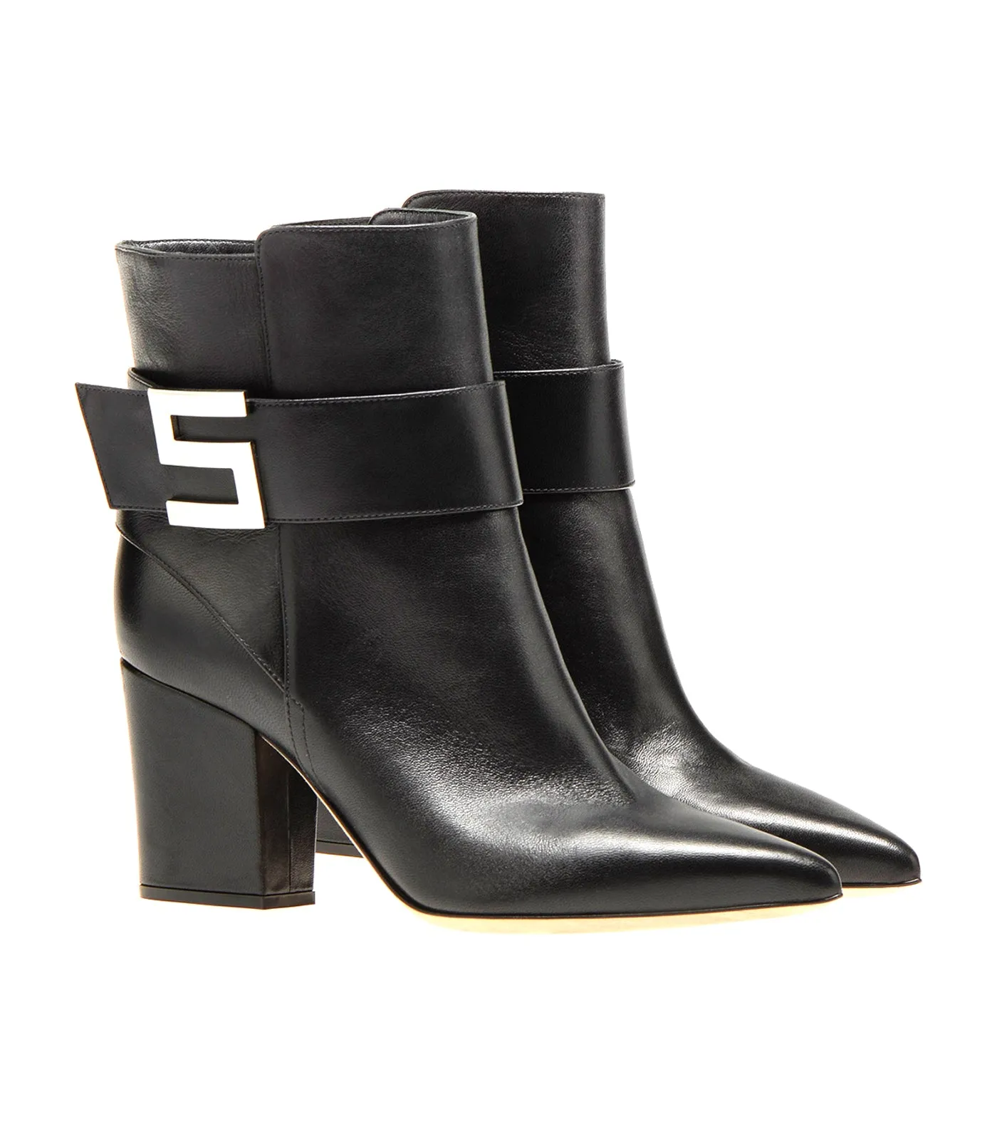 Sergio Logomaniac Booties Black