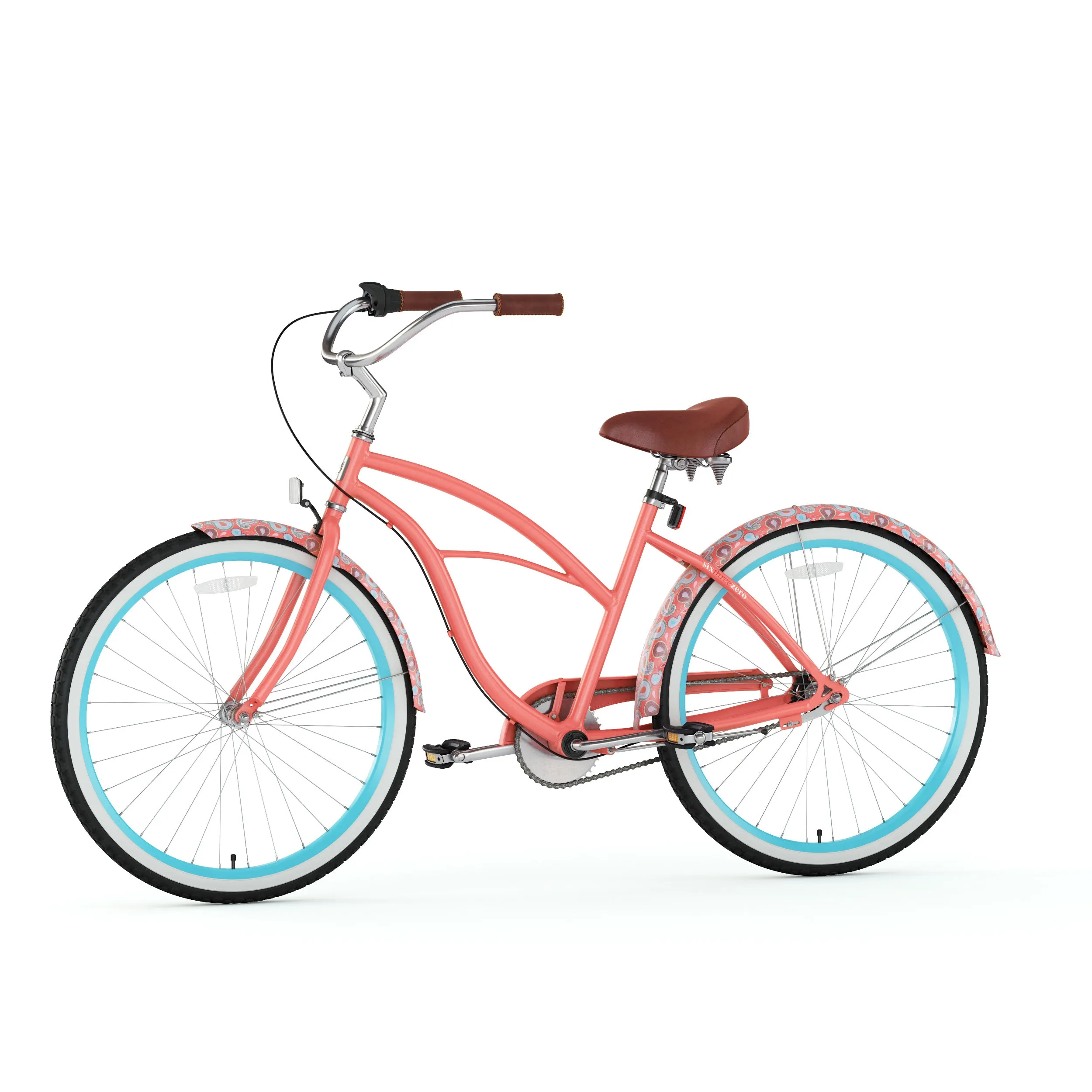 sixthreezero Paisley 3 Speed 26" Women's Beach Cruiser Bike