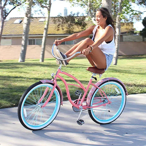 sixthreezero Paisley 3 Speed 26" Women's Beach Cruiser Bike