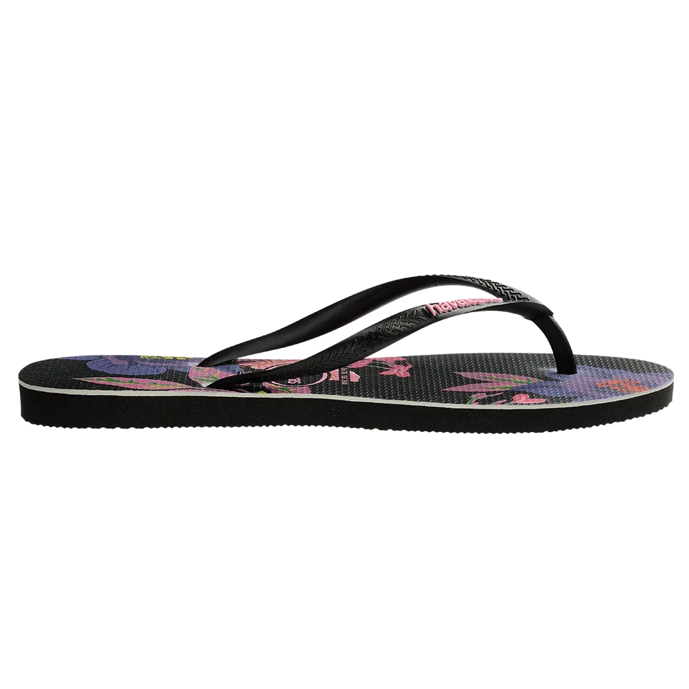 Slim Floral Colours Flip Flops