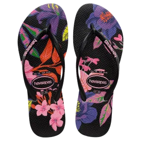 Slim Floral Colours Flip Flops