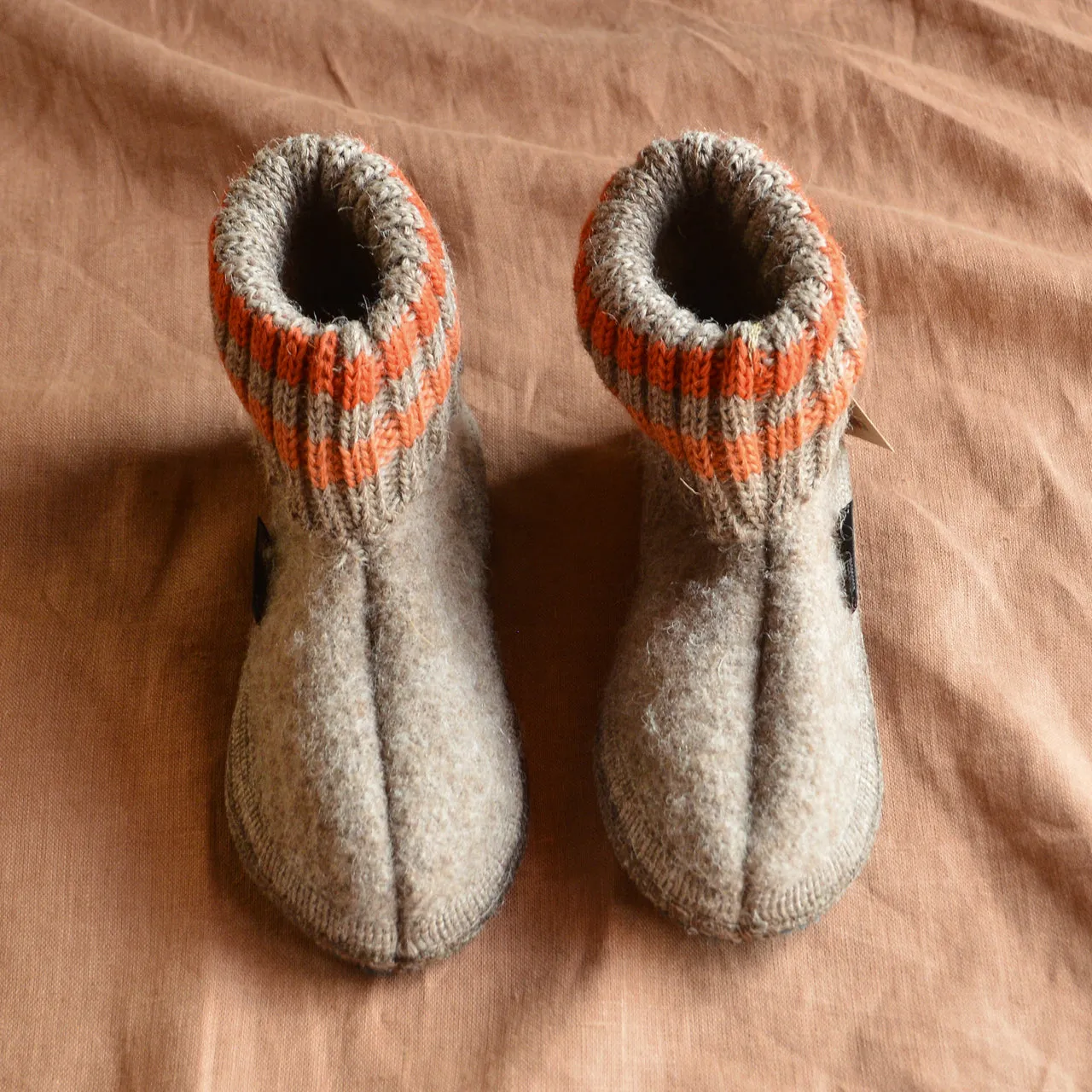 Slipper Boots - Boiled Wool - Taupe AW23 (Kids 22-34)