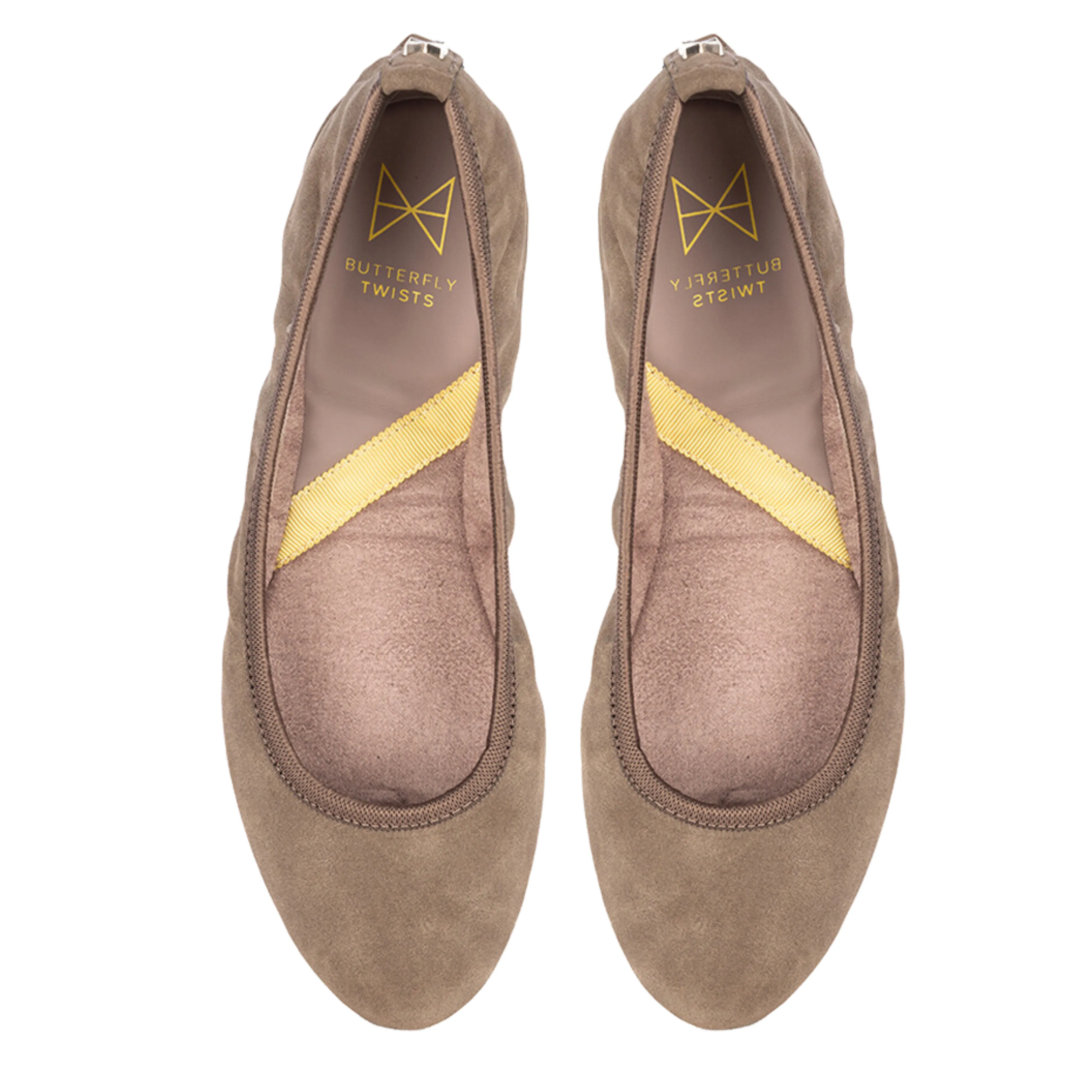 SOPHIA Ballet Flat Shoes - Taupe Nubuck