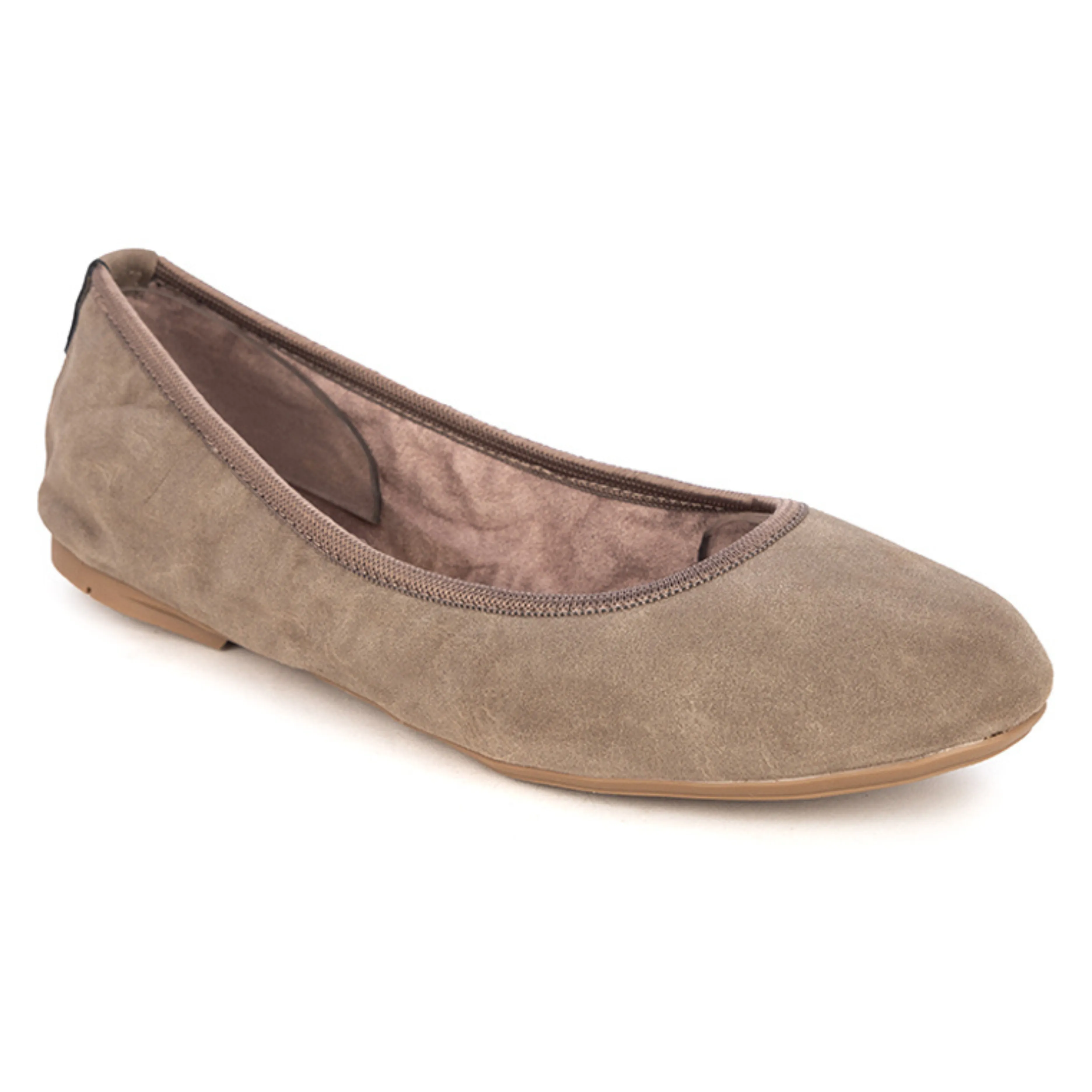 SOPHIA Ballet Flat Shoes - Taupe Nubuck