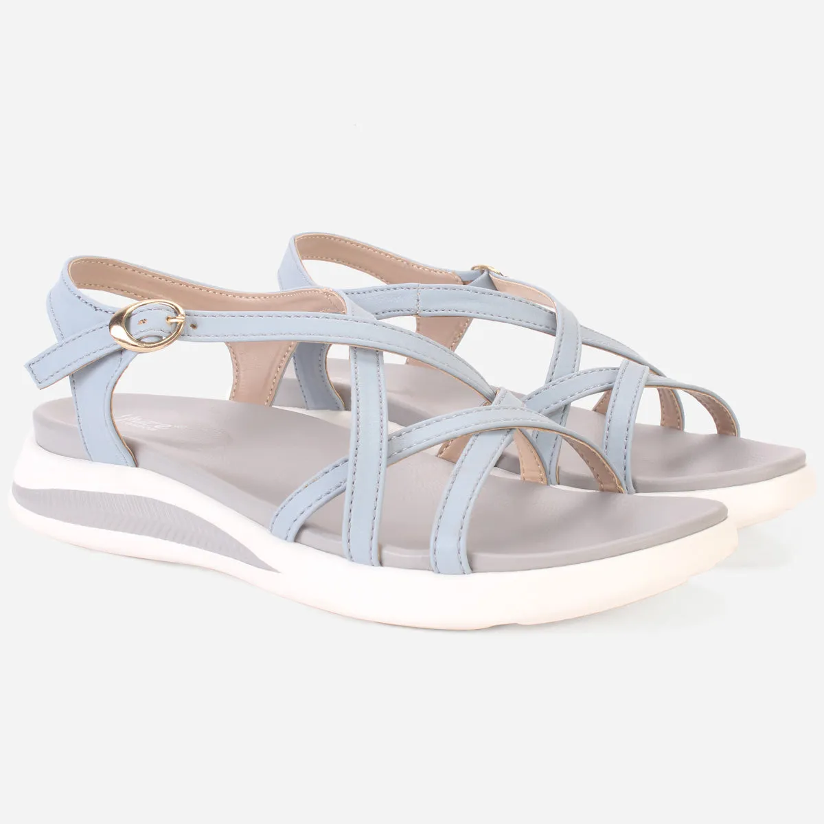 T Womens "AURORA" Crisscross Straps Comfy Sandals