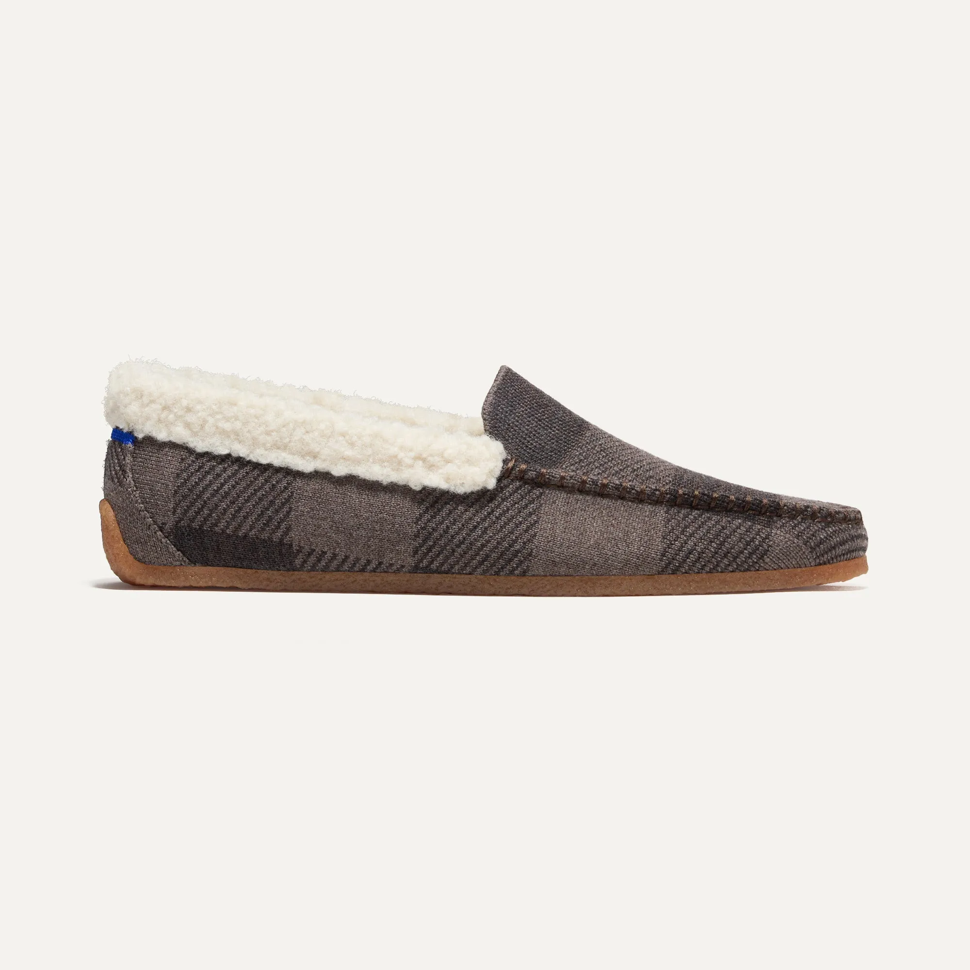 The Men's Slipper - Brown Buffalo Check