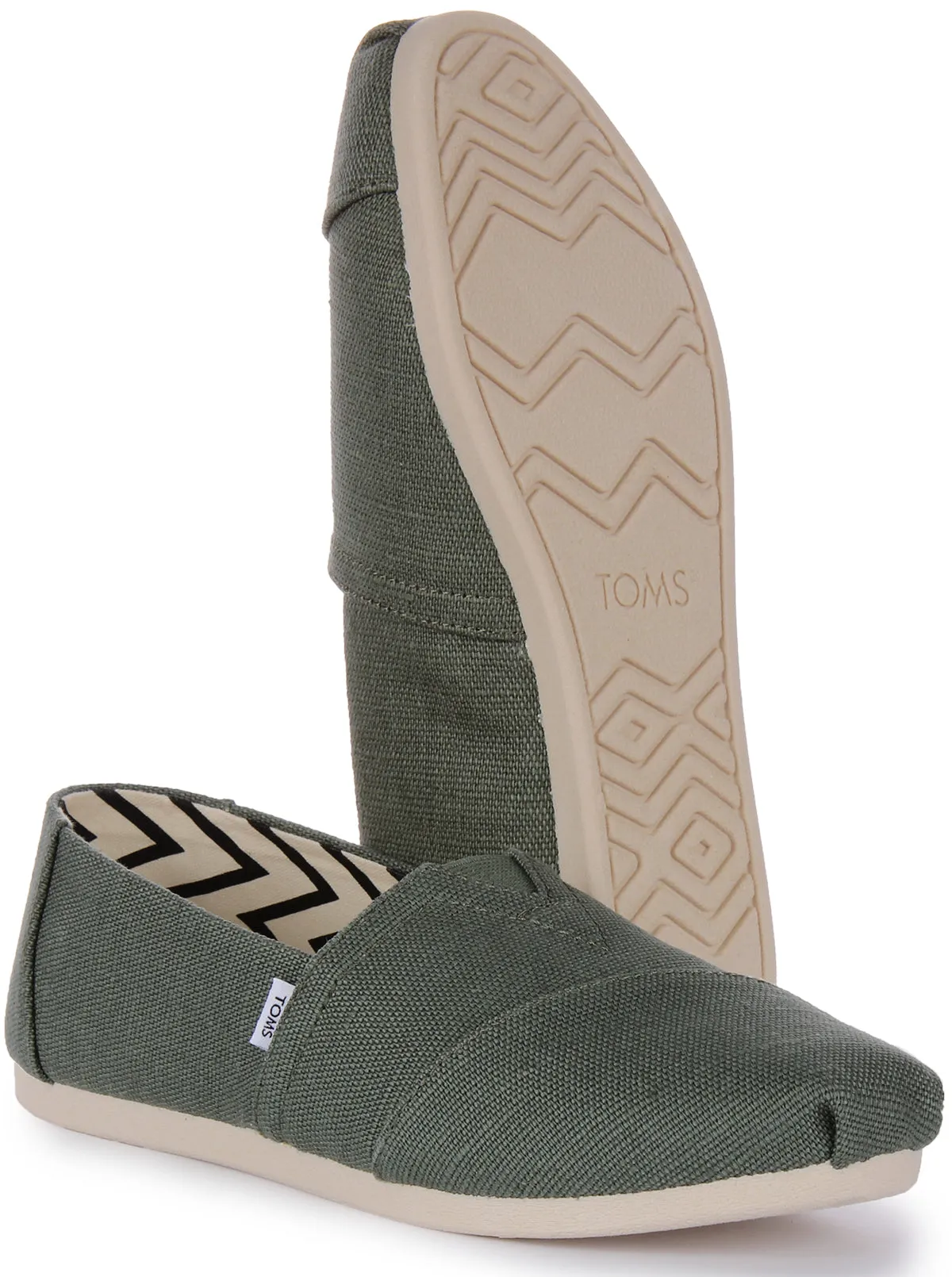 Toms Alpargata Heritage In Olive Green For Women