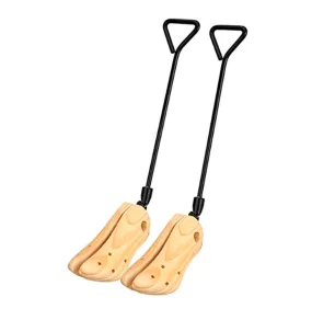 Unisex Pair of Professional Boot Stretcher Adjustable Width Shoe Shaper, Wooden Boot Tree Stretch for Women and Men