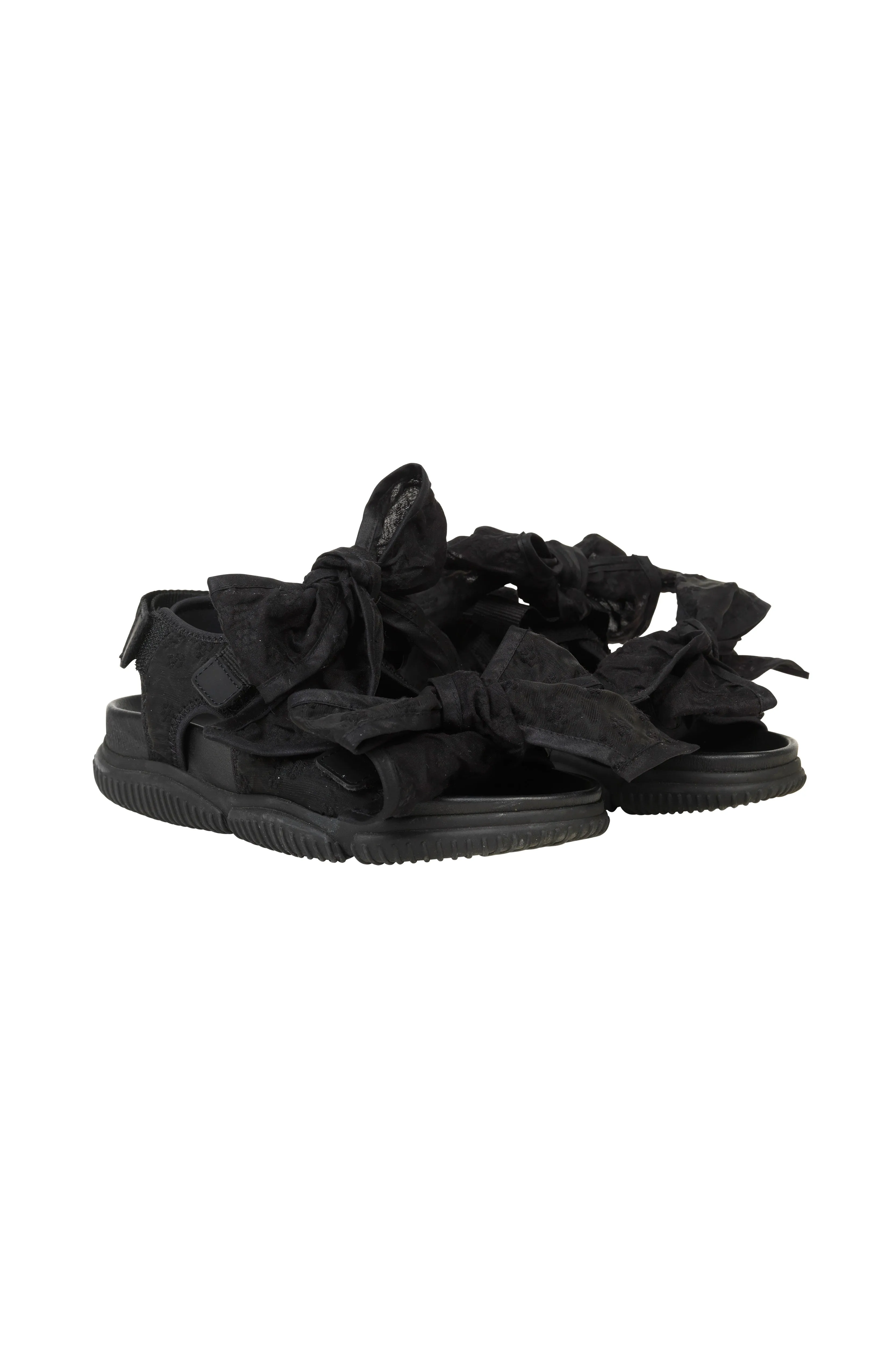 VALERIA | TRUEAL CLOQUÉ BLACK/BLACK BOWS