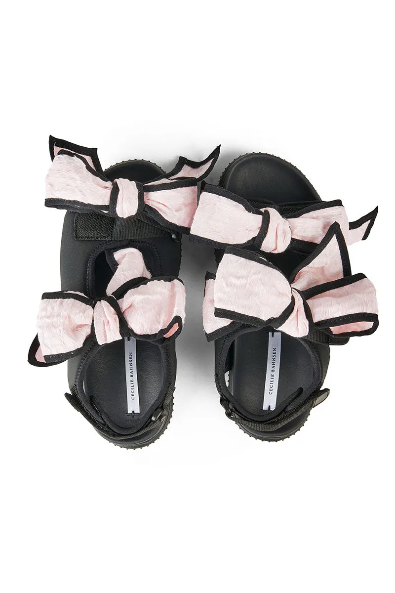 VALERIA | TRUEAL CRINCKLED JACQUARD LIGHT PINK BOWS