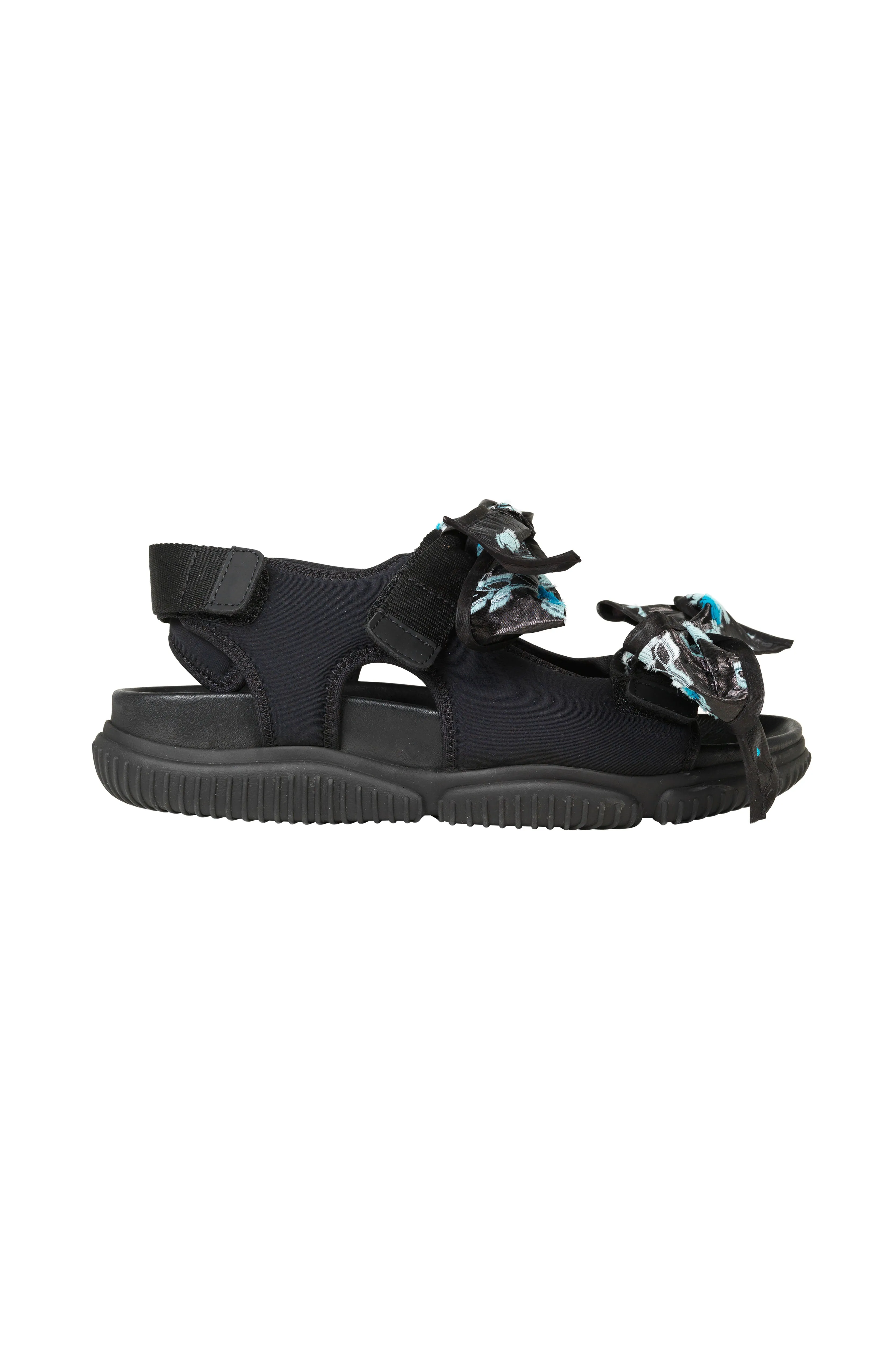 VALERIA | TRUEAL YARROW FIL-COUPÉ BLACK/AQUA BOWS