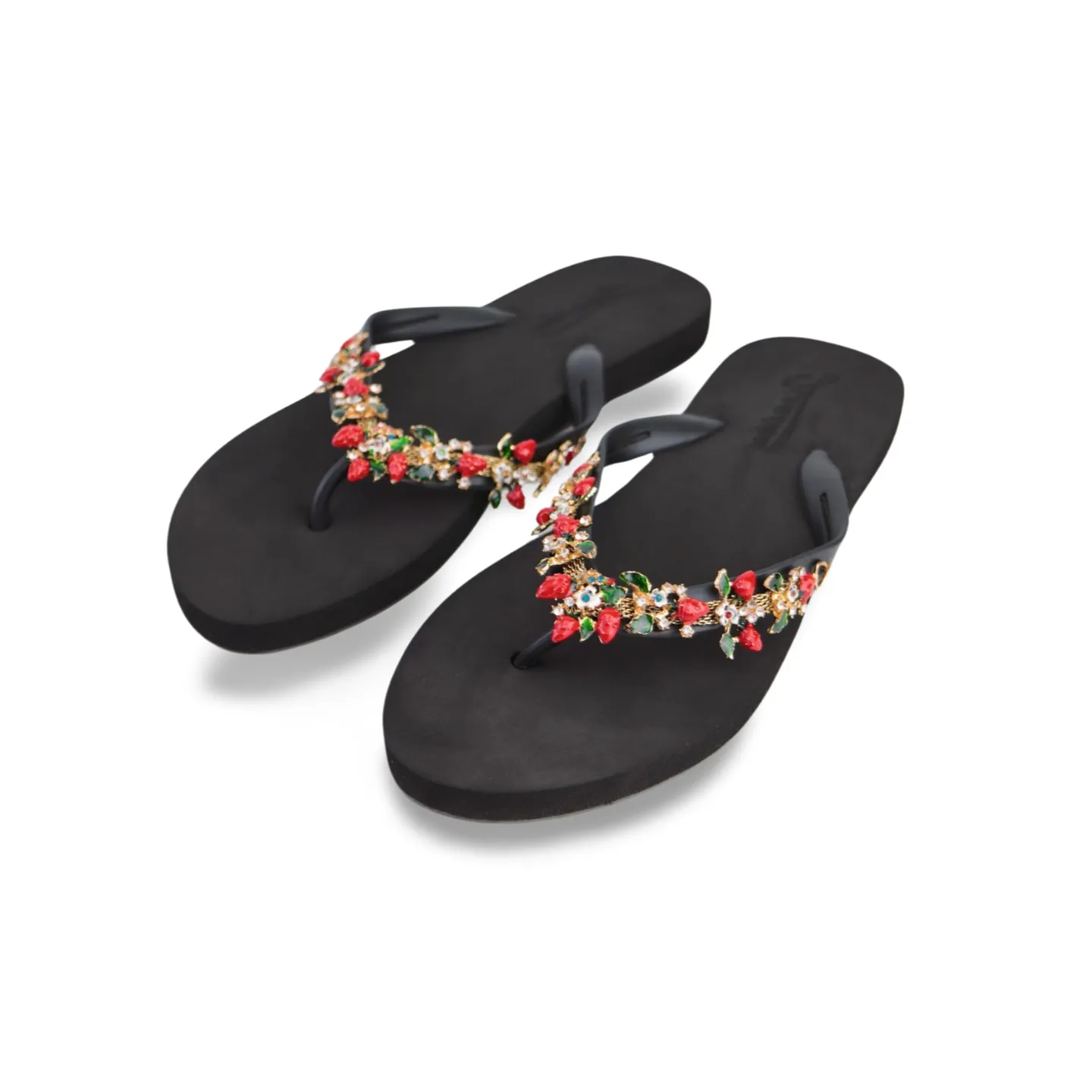 Women Rhinestone Wedges Flip Flop Summer Casual Sandals