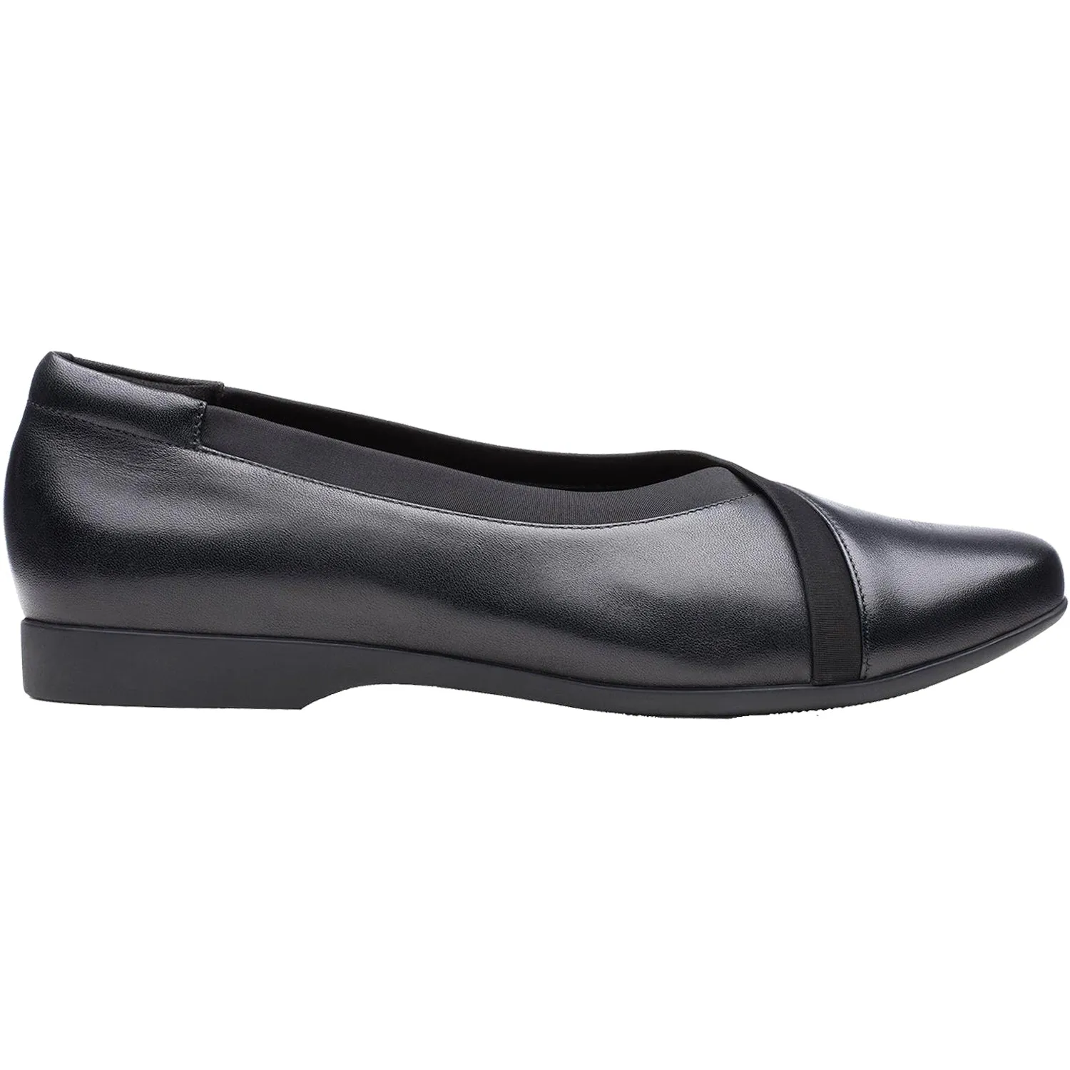 Women's Clarks Un Darcey Ease Black Leather Black Leather